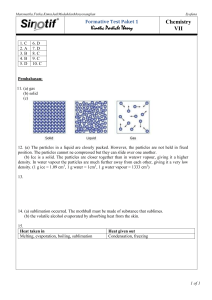 Kinetic Particle Theory Markscheme