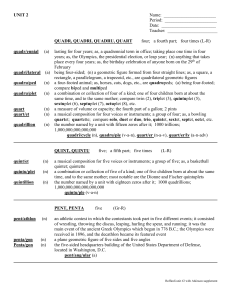 UNIT 2-complete student packet Latin and Greek Roots