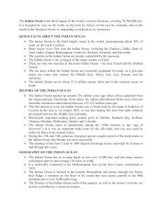 Indian Ocean Worksheet