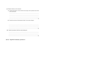 Questions on chemical bonding-IGCSE Chemistry