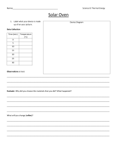 SOLAR OVEN