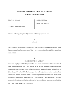 swa 11 search warrant affidavit 13-490859 xi hotel room #115