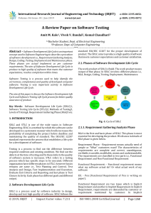 IRJET-A Review Paper on Software Testing