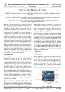 IRJET-Password based Door Lock System