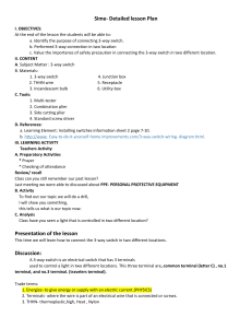 3-WAY SWITCH LESSON