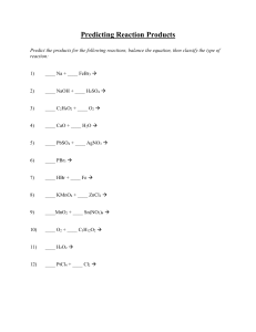 Predicting Reaction Products