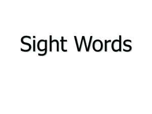 Sight Words