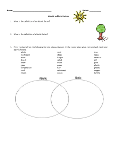 Abiotic and Biotic Factors