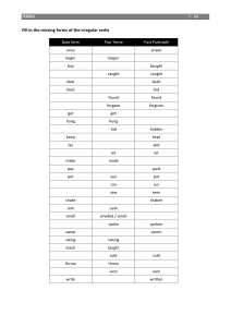 Irregular Verbs