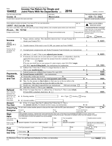 Corey B Morrison 2016 Tax Return