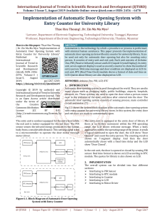 Implementation of Automatic Door Opening System with Entry Counter for University Library