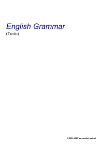 English grammar tests