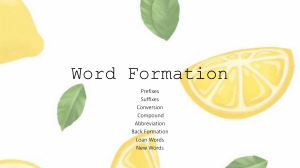 Word Formation