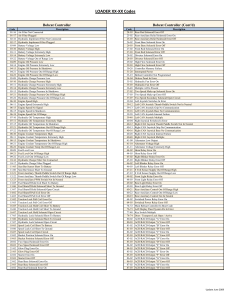 Bobcat fault codes