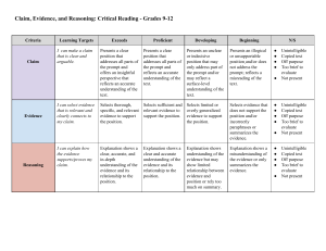 CER Self-Assessment