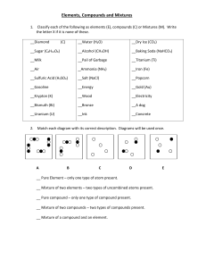 Element, compound or mixture