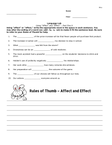 am lit affect effect exercises