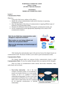 CHAPTER 2 PURPOSIVE COMMUNICATION