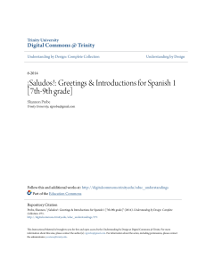¡Saludos!  Greetings & Introductions for Spanish 1 [7th-9th grade