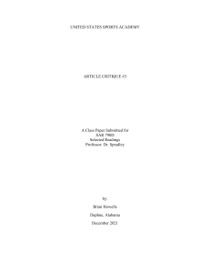 Article Critique 3