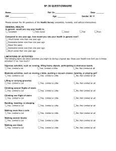 sf36 questionnaire