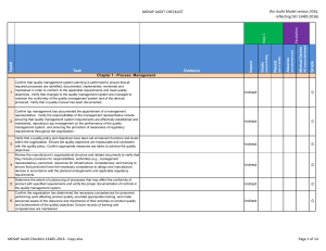 MDSAP Audit Checklist 13485-2016 - Copy