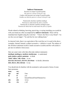 Latin -- Indirect Statements 