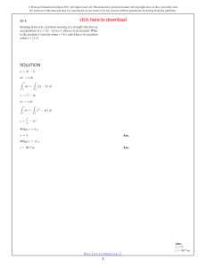 sample solution Engineering Mechanics Dynamics 14 Si Russell Hibbeler