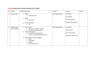 RANCANGAN TAHUNAN PROGRAM PUSAT SUMBER