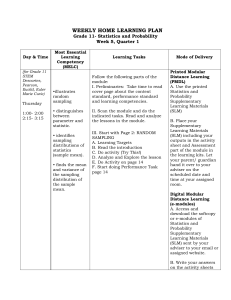 WEEKLY HOME LEARNING PLAN