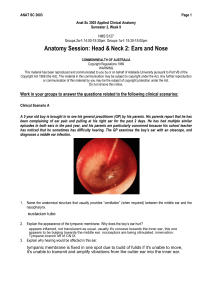 Week 10 Ears and Nose dry prac notes