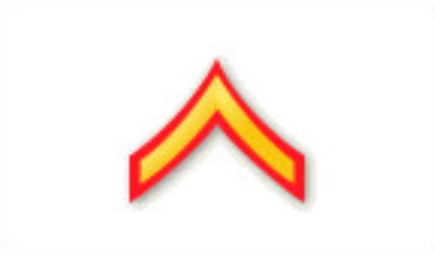 Private first class 
One stripe