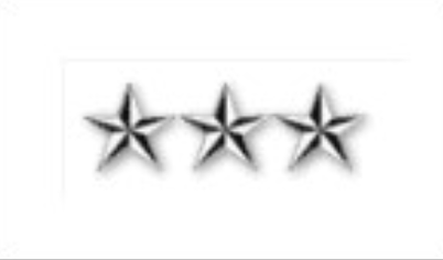 Lieutenant General 
Three five point stars